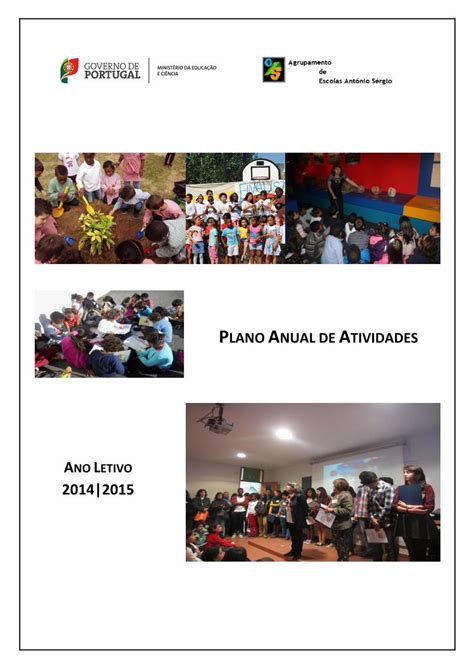 Pdf Plano Anual De Atividades Agrupamentoantoniosergio Pt Plano