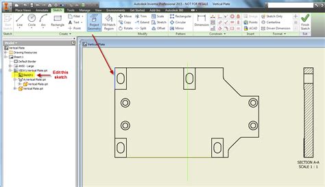 Inventor Exact Positioning Of Section Line In The Idw Source View For