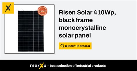 Risen Energy Risen Solar 410Wp Black Frame Monocrystalline Solar Panel