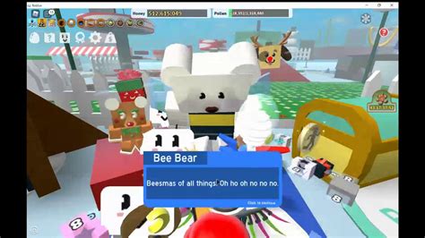 Beesmas Bee Swarm Simulator Winter Event Turning In A Bee Bear Quest Youtube