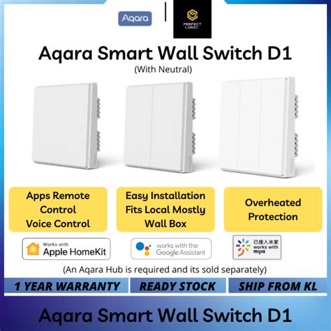 Aqara D1 Smart Wall Switch With Neutral Zero Fire Line Lazada