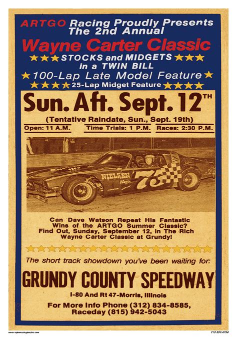 GRUNDY COUNTY WAYNE CATER CLASSIC POSTER | CrashDaddy Racing ...