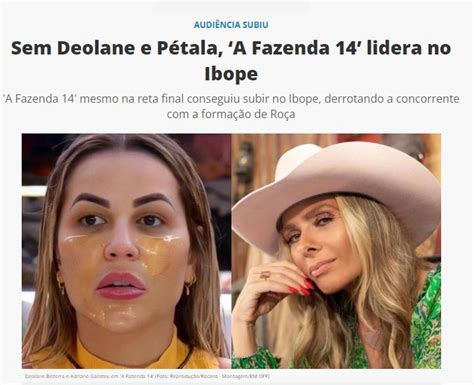 Fofocas Afazenda On Twitter Sem Elas Depois Que Deolane E