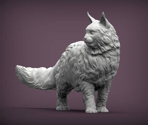 3d File Maine Coon 3d Print Model 🐱 ・3d Printing Design To Download・cults