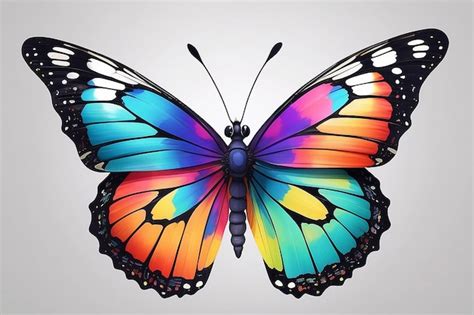 Premium Photo Brightly Colored Butterfly With Black Spot On Wings And