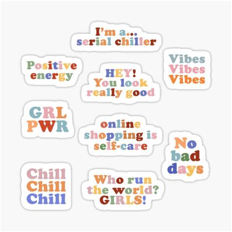 "Girl Power Sticker Pack Stickers for Girls" Sticker for Sale by ...