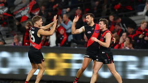 Afl News Essendon Narrowly Defeat West Coast Eagles Scores