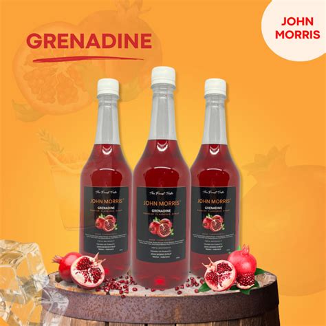 Jual JOHN MORRIS Premium Flavoured Syrup Grenadine 1000 Ml Sirup Rasa