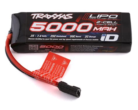 Traxxas 5000mah 2s 74v 25c Lipo Id Connector Soft Case 137x24x43mm