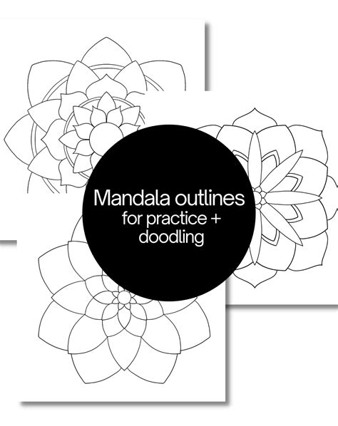 Art deco inspired mandala patterns for tracing and colouring — Wood Burn Corner