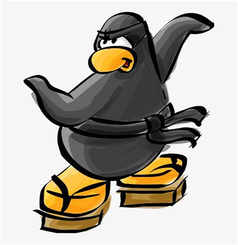 Paper Ninja Club Penguin Card Jitsu Black Belt Transparent PNG