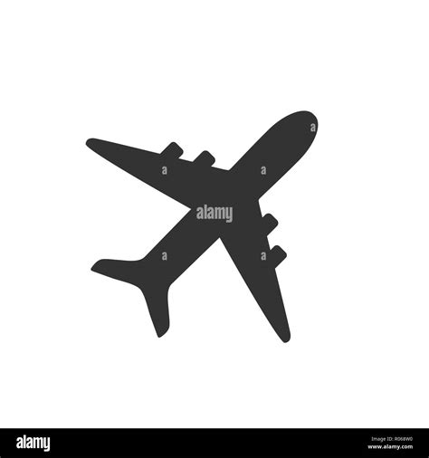 Airplane Icon Plane Sign Vector Illustration Flat Design Stock