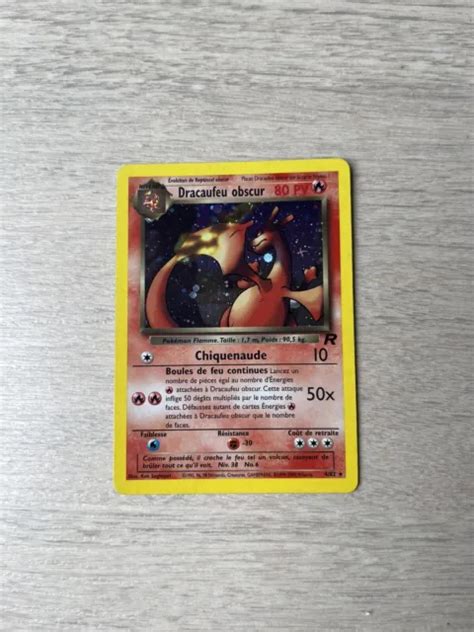 CARTE POKÉMON HOLO Dracaufeu Obscur 4 82 Team Rocket Edition 1 FR