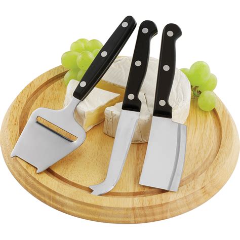 Wooden Cheese Board with 3 Knives | Supreme Gifts and Ideas