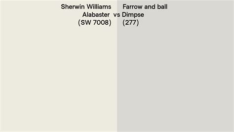 Sherwin Williams Alabaster Sw 7008 Vs Farrow And Ball Dimpse 277