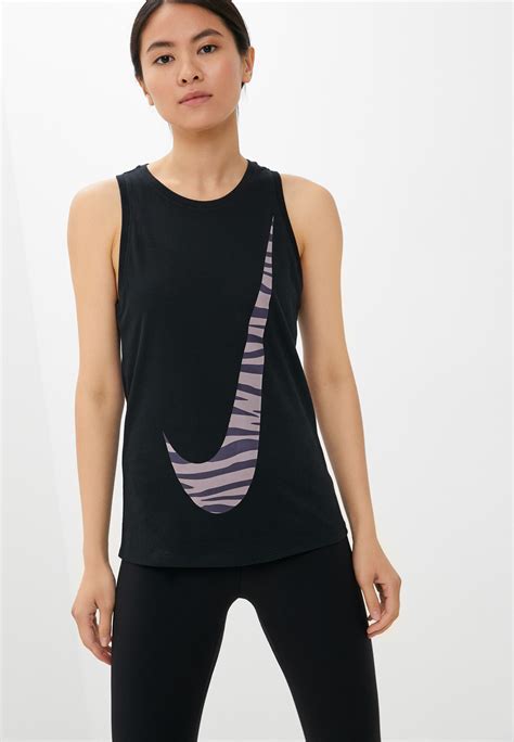 Майка спортивная Nike W NK DRY TANK DFC ICON CLASH цвет черный