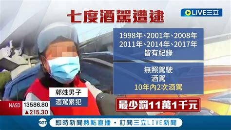 酒駕大師在這！ 新北男 7度酒駕 遭警逮新制開罰最少11萬 10年內酒駕累犯 加重罰將公布姓名照片｜記者 王韻筑 王承偉｜【live大現場】 Youtube