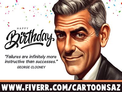 Happy Birthday George Clooney by Cartoonsaz on Dribbble