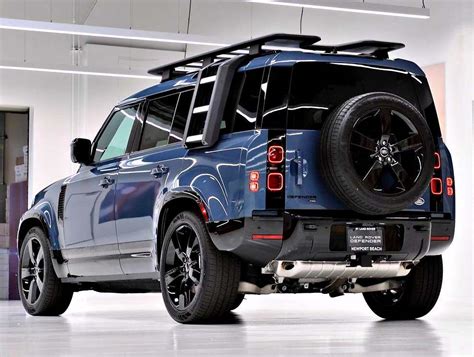 tasman blue land rover defender   ebony interior range