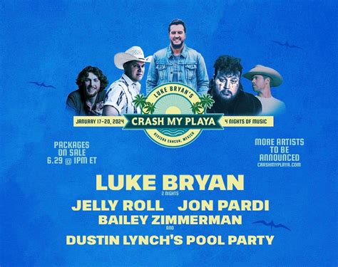 Luke Bryan Reveals The Lineup For Crash My Playa 2024