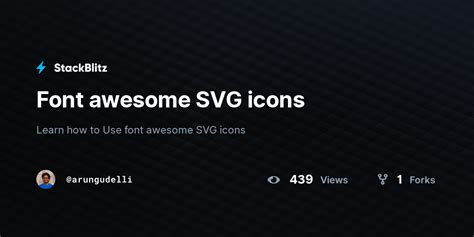 Font awesome SVG icons - StackBlitz