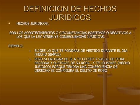 Teor A De Los Hechos Y Actos Jur Dicos Ppt