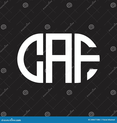 Caf Letter Logo Design On Black Background Caf Creative Initials