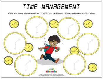 TIME MANAGEMENT Fillable By Mylemarks Teachers Pay Teachers