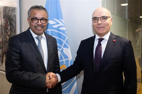 Le Chef De La Diplomatie S Entretient Avec Le Patron De L Oms Tunisie