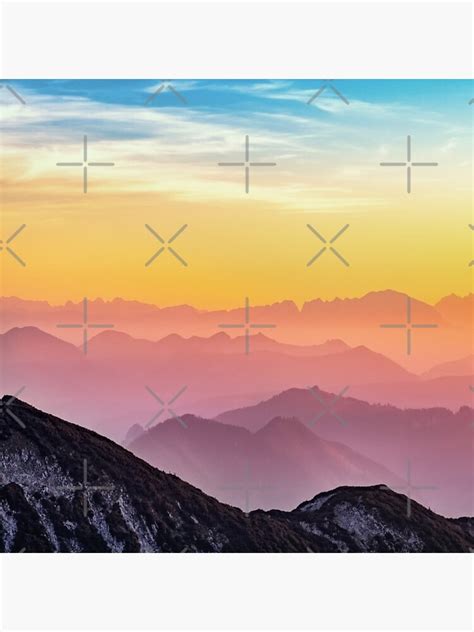 "Mountain Sunrise Peaceful Colorful Inspirational" Canvas Print by mwagie | Redbubble