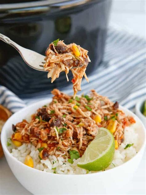 Crockpot Mexican Shredded Chicken Recipe The Cookie Rookie®