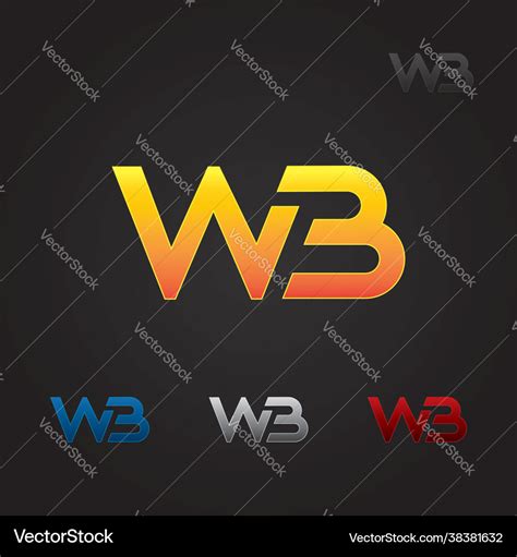 Wb abstract logo symbol icon Royalty Free Vector Image