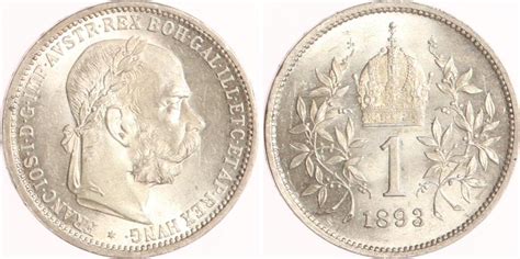 Sterreich Krone Franz Joseph I Fast Stempelglanz