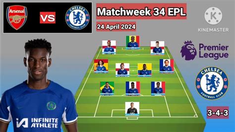 Arsenal Vs Chelsea Potential Line Up Chelsea Matchweek Premier