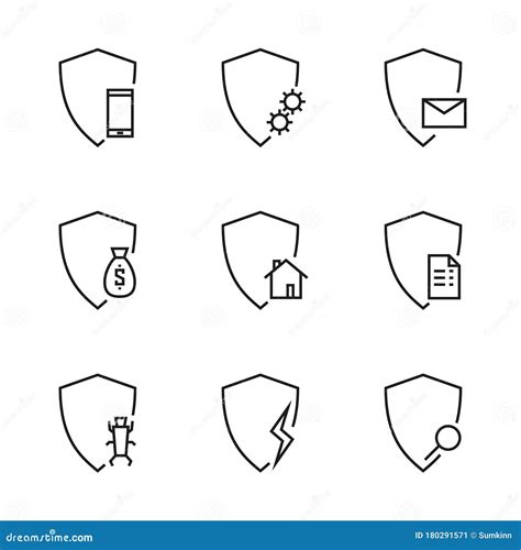 Linear Job Safety Equipment Vector Icons Set Cartoondealer