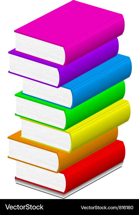 Colorful books Royalty Free Vector Image - VectorStock