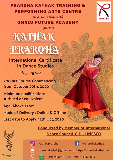 Kathak Praroha International Certificate In Dance Studies