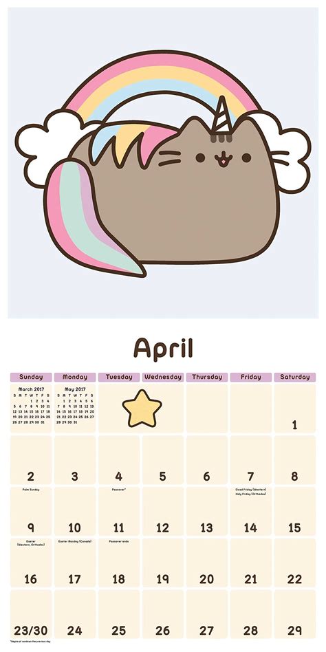 Pusheen The Cat 2017 Wall Calendar Calendar Amazon