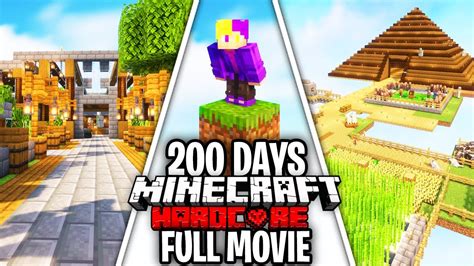 I Spent Days In One Block Skyblock Minecraft Full Movie Youtube