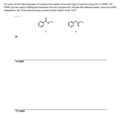 Solved For Each Of The Following Pairs Of Compounds Explain How Each