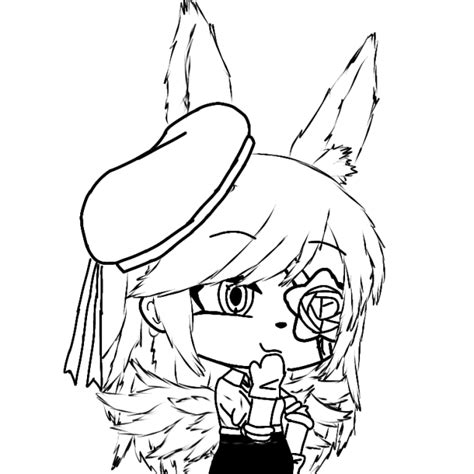 Dibujo De Gacha Life Sin Color 2 Ibispaint