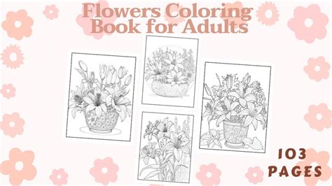 Flowers Coloring Book for Adults