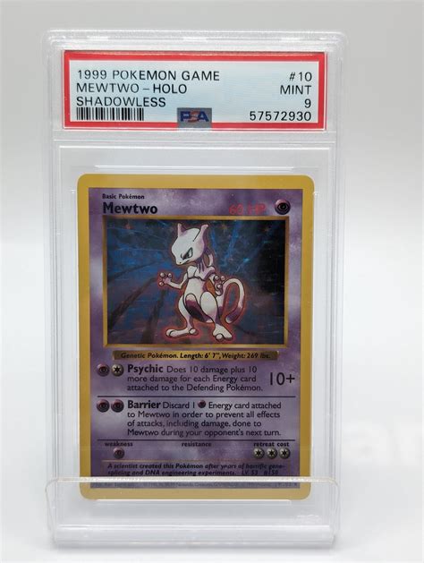 Mewtwo Shadowless Psa 9 The Poke Court