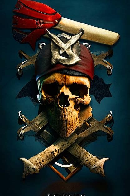 Premium AI Image | incorporated into a skull and crossbones pirate flag embodying the spirit of ...