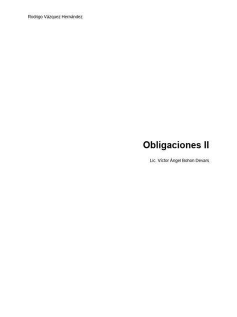 Obligaciones Ii Pdf Bienes Ley Intención Derecho Penal