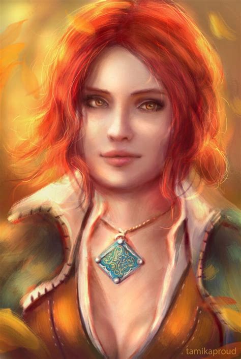 Triss By Tamikaproud On Deviantart The Witcher Books Witcher Art