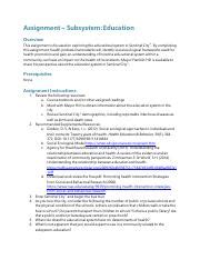 NRSI 404 Subsystem Education Pdf Assignment Subsystem Education