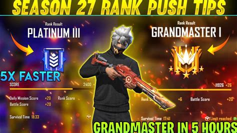 Platinum To Grandmaster Fast Rank Push In 5 Hours Rank Push Tips How To Push Rank In Free