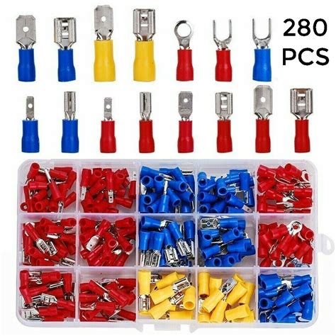 Gloable Skun Terminal Gepeng Insulated Connector Male Female 280 Pcs