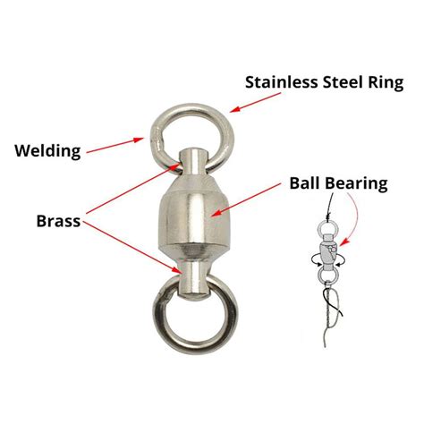 Cheap Steel Size 0 To 10 Fishing Rolling Swivel Connector Heavy Duty